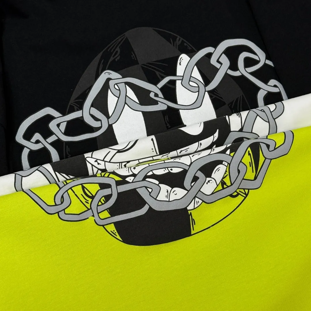 P180 Chrome Hearts 25 high version fabrics made of 300g high-density cotton, no deformation, no shrinkage, complete with three labels, same style for men and women, process: sleeve embroidery + digital printing, color: white, black, fluorescent green, SIZE: S-XL